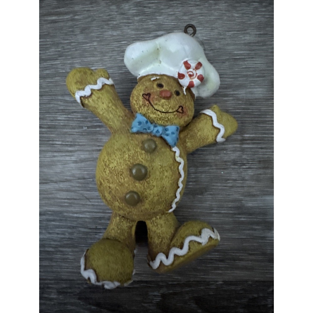 Gingerbread Man Christmas Tree‎ Ornament Chef Hat Stand-alone BONI JEAN  NWOT
